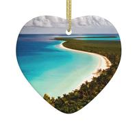 Ornamento natalizio in ceramica con stampa isola di Cuba, decorazione per la casa o per l'albero di Natale