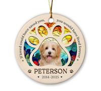 Ornamento Natalizio In Ceramica If Loved Could Have Saved You You Would Have Lived Forever Decorazioni Per Albero Di Natale Decorazioni Albero Di Natale Con Cordino 7.3Cm