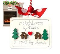 Ornamento Natalizio in Legno | Pendente in Legno per Quartiere Festivo | Addobbo per Amico di Natale,Per Famiglia Amici Donne Uomini