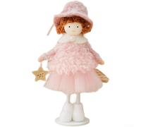 Ornamento natalizio in peluche a forma di angelo da appendere, per decorare l'albero di Natale, per creare un'atmosfera calda per le vacanze a casa e alle feste (rosa)