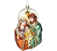 Ornamento natalizio in vetro soffiato 2023, scene di Maria, Giuseppe e Gesù Bambino da appendere, 16,5 cm, decorazione per albero di Natale della Sacra Famiglia