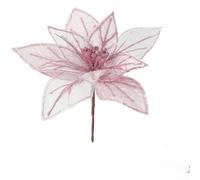 Ornamento natalizio per albero di Natale con design a rete cava in pizzo, decorazione stagionale e creatività fai da te (rosa)