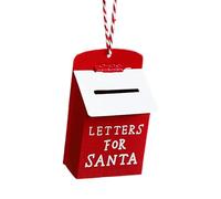 Ornamento natalizio per cassetta postale in ferro, ornamenti natalizi in ferro Cassetta postale creativa in metallo,Lettere a Babbo Natale Cassetta postale | Decorazioni per l'albero di Natale della p
