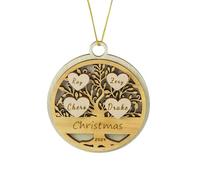 Ornamento Natalizio Personalizzato Con 2-8 Nomi Decorazione Di Natale Per Famiglie Albero Genealogico Regalo Per Mamma Papà Nonni - Decorazione Festiva Per La Casa (Rotondo - 4 nomi)