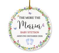 Ornamento natalizio personalizzato con impronta del bambino, più è la decorazione del ricordo più allegra, ornamenti personalizzati per albero di Natale in arrivo per bambini 2025 regali per la mamma