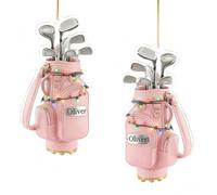 Ornamento Natalizio Personalizzato per Golfisti - Personalizza con Nome - Addobbo Albero di Natale a Forma di Sacca da Golf in Acrilico - Idea Regalo Unica per Papà, Mamme e Appassionati di Golf