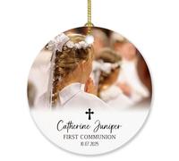 Ornamento natalizio personalizzato per la prima comunione del bambino 2025, ornamento natalizio personalizzato per la prima comunione, regalo per la prima comunione, regalo per Natale, aggiungere foto