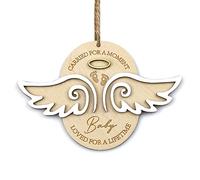 Ornamento per aborto spontaneo con ali d'angelo, regalo di condoglianze per aborto spontaneo per i genitori (Angel Wings)