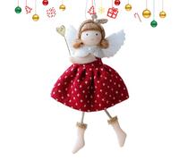 Ornamento per albero di Natale, angelo con ragazza, decorazione stagionale in peluche con cordino, 9,94 x 17 cm, simpatico ricordo da appendere per davanzale della finestra, porta, ristorante