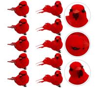 Ornamento per albero di Natale con ciondolo di uccellini artificiali da 10