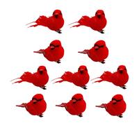 Ornamento per albero di Natale con ciondolo di uccellini artificiali da 10