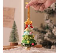 Ornamento per albero di Natale, lavorato a mano, accessorio da appendere allo specchio dell'auto, grazioso ciondolo per borsa, ornamento natalizio da donna, decorazioni per albero di Natale (Verde)