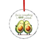 Ornamento per albero di Natale, souvenir commemorativo in vetro, con scritta "You're Everything I Avo Wanted", divertente decorazione per la casa, regalo per lui e lei, 7,5 cm