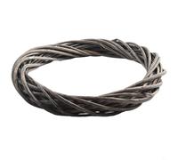 Ornamento per anello in rattan con vite in vimini per albero di Natale e ghirlanda nuziale da appendere (25 cm)