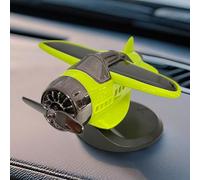Ornamento per auto a energia solare da caccia a elica rotante che si attiva con l'esposizione alla luce, adatto per migliorare l'interno del veicolo (verde chiaro)