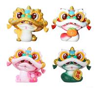 Ornamento per auto a forma di serpente in resina 2025 per Capodanno, con simbolismo di prosperità e ricchezza nelle feste (4 pezzi+tappetino)