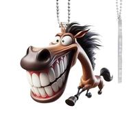 Ornamento Per Auto - Ornamenti Per Auto Per, Specchio Specchio | 2d Auto Divertente A Cavallo Arte Acrilico, Cartone Animato Scherzo Per Per Uomini Decorazioni Decorazioni Per Veicoli Da Donna