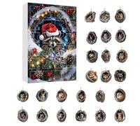 Ornamento Per Calendario 'Avvento Di Natale - Decorazione Scolastica Visualizzabile In Acrilico 2D, Scatola Per Ornamenti Per Animali Con Conto Alla Rovescia Di 24 Giorni | Decorazione Natalizia P