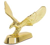 Ornamento per cofano da 2, 5 x 2, 8 pollici, robusto in lega di zinco, dorato, stemma per auto con aquila 3D, ornamenti per scultura, supporto per tubo di aspirazione dell'olio, pompa dell'olio, tu