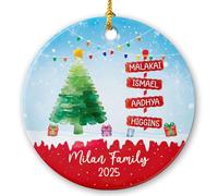Ornamento per il primo Natale come famiglia di quattro persone, decorazione personalizzata per albero di Natale, regalo per neo genitori, per ragazze e ragazzi, nomi personalizzati famiglie di 4