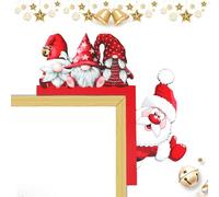 Ornamento per l'angolo della Porta - Cornice in Legno, Creativo, Unico | Decorazione Natalizia con Babbo Natale, Perfetta per Camera da Letto, Soggiorno, casa, Feste, Festival e celebrazioni