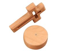 Ornamento per le venature in legno di faggio comfort palmare preghiera portatile porta-tessera decorazione cristiana religiosa per la meditazione simbolo del telefono in legno