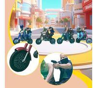 Ornamento per motociclisti e motociclisti in miniatura in 1/64, modello di
