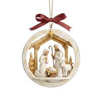 Ornamento per presepe, decorazione religiosa in acrilico 2D, da appendere, per albero di Natale, casa, casa, casa, casa, casa, casa, casa, camino, camino, camera da letto, feste