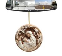 Ornamento per scena della Natività, ornamento per auto Gesù, decorazioni piatte per la scena della Natività - Pannello di preghiera per la natività di Pasqua per auto piatta, decorazione per la casa