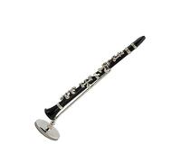 Ornamento per Strumenti Musicali Black Miniature Alloy Clarinet Model Mini Musical Instrument House Decoration Ornaments Gift (Color : 13.5cm)