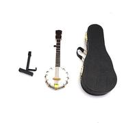 Ornamento per Strumenti Musicali Modello Di Banjo In Legno In Miniatura Con Custodia Di Supporto Ornamenti Per La Decorazione Della Stanza Di Mini Strumenti Musicali (Color : 14cm)