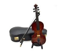 Ornamento per Strumenti Musicali Modello Di Violino In Miniatura In Legno Con Supporto E Custodia Mini Ornamenti Decorativi Per Uffici Domestici (Color : 20cm)