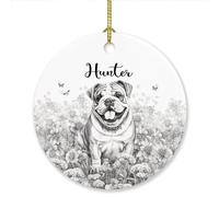 Ornamento personalizzato Bulldog ornamento regalo per uomini donne amanti dei cani, Bulldog Disegno a matita Ornamento di Natale, Nome personalizzato Bulldog Lover Ornamento di Natale 2025, Bulldog