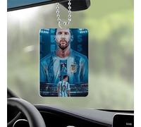Ornamento Personalizzato da Appendere allo Specchietto Retrovisore dell'auto,Football Stella del Calcio 10 Pattern Pendente a Specchio, Accessori Decorazione Macchina Interni, Auto Ornamento,Idolo