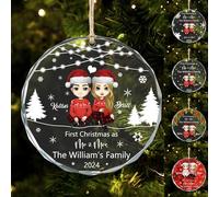 Ornamento personalizzato per il primo Natale come Mr & Mrs, per coppie, spose, donne, regalo personalizzato per sposi appena sposati, idee per matrimoni per coppie di neo coppie