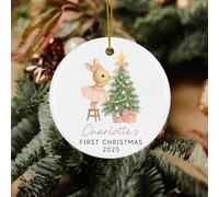 Ornamento personalizzato per il primo Natale del bambino 2025, ornamento personalizzato per il primo Natale dei bambini per ragazza ragazzo 1 ° nuovo ricordo del bambino A03