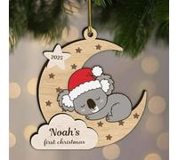 Ornamento personalizzato per il primo Natale del bambino, ornamento personalizzato per il primo Natale del 2025 per ragazzo ragazza con animale, regalo per i nuovi genitori, regalo per neomamma, papà