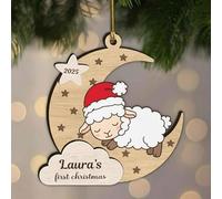 Ornamento personalizzato per il primo Natale del bambino, ornamento personalizzato per il primo Natale del 2025 per ragazzo ragazza con animale, regalo per i nuovi genitori, regalo per neomamme e papà