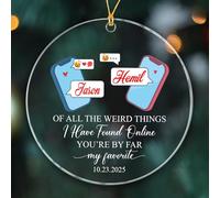 Ornamento personalizzato per incontri su Internet Natale 2025, di tutte le cose strane che ho trovato online Sei di gran lunga il mio ornamento natalizio preferito, nomi di data personalizzati Coppia