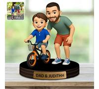 Ornamento personalizzato per ritratto di cartoni animati foto e nome personalizzato decorazione scultura per desktop casa da collezione regali per marito, moglie, coppia, famiglia, Natale, compleanno