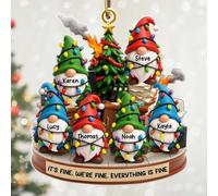 Ornamento piatto in acrilico personalizzato con incendi in ufficio, regalo divertente per colleghi, bestie del lavoro, per mettere fuori fuochi da lavoro insieme, come decorazione per il fuoco, regalo