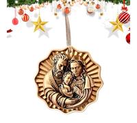 Ornamento Presepe Natalizio,Decorazione Religiosa da Appendere Realizzata in Resina,Decorazioni Natalizie per il Presepe - per la Casa Interno Mensola Festività Stanza Matrimonio Compleanno Celebrazio