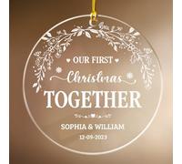 Ornamento regalo personalizzato per il primo Natale insieme per le decorazioni dell'albero di Natale degli sposi