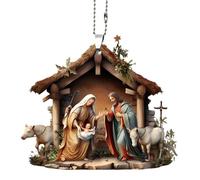 Ornamento religioso per presepe in acrilico da appendere in 2D, ornamento religioso, presepe natalizio 2025 Sc Nuovo