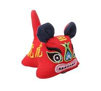 Ornamento ricamato con tigre, Decorazione da scrivania con ornamento da appendere multicolore in tessuto tigre del patrimonio culturale immateriale cinese(Red)