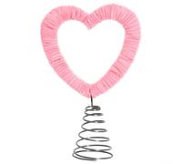 Ornamento rotante a forma di cuore per albero di Natale, costruito con metallo e materiali felpati, aggiunta perfetta alle collezioni di decorazioni per le vacanze
