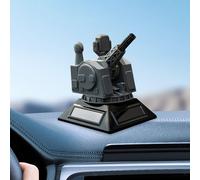 Ornamento rotante modello militare alimentato ad energia solare per tavolo