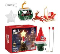 Ornamento rotante per albero - Decorazione festiva, accessorio per feste | Puntale musicale luminoso per albero di Natale, decorazione per la casa per un'atmosfera, stagionale, feste invernali