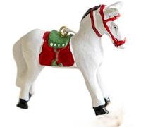 Ornamento Sospeso per cavallo Resina per verde 8cm Ornamento(White Horse) | Materiale resina di qualità, resistenza lunga durata, vivaci per verde, nel tempo