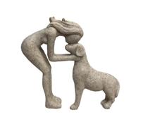 Ornamento statua donna e cane Love My Dog Figurina per ufficio scaffale